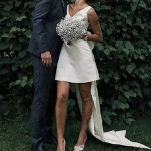 Custom Bridal Dress with Attached Bow